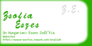 zsofia eszes business card